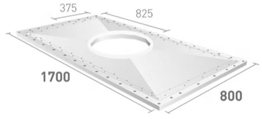 Hex Dec Duo wet room floor former 1700mm x 800mm