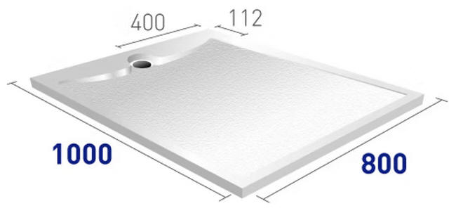 Middleton 2 low profile shower tray 1000 x 800