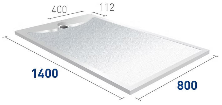 Middleton 2 low profile shower tray 1400 x 800