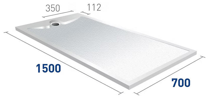 Middleton 2 low profile shower tray 1500 x 700
