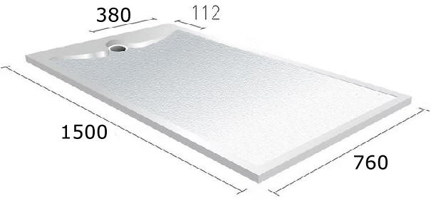 Middleton 2 low profile shower tray1500 x 760