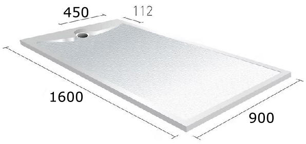 Middleton 2 low profilel shower tray 1600 x 900