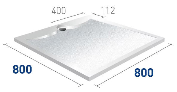 Middleton 2 low profile shower tray 800 x 800