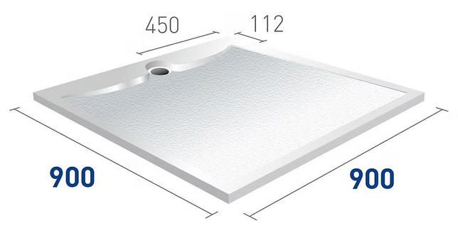 Middleton 2 low profile shower tray 900 x 900