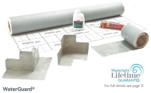 Waterguard waterproof tanking system for showers and wet rooms