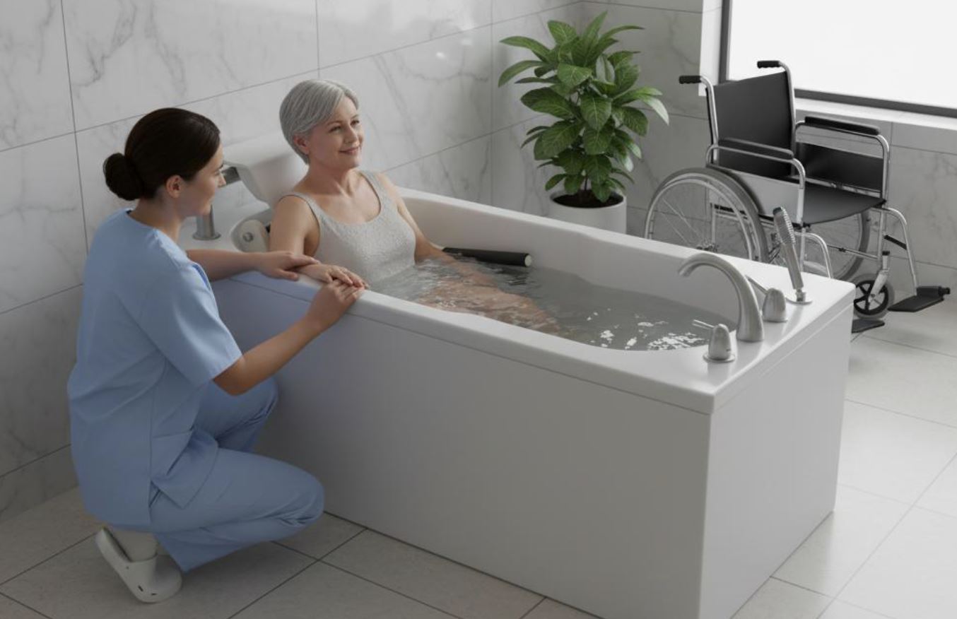 Suited to all levels of dependance. The OMEGA care bath.